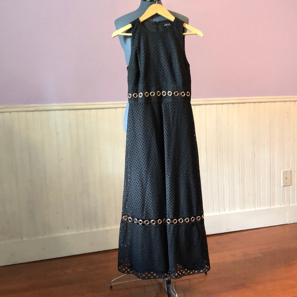 Tahari midi dress| lace with grommet detail|  LIKE NEW!